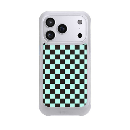 Apple iPhone 17 Pro NIVOmax Checked Pattern Blue Brown