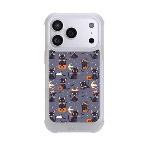 Apple iPhone 17 Pro NIVOmax Cute Halloween Witch Cats and Pumpkins