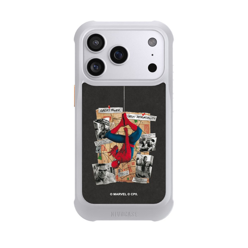 iPhone 17 Pro NIVOmax Spider-Man Tableau d'enquête