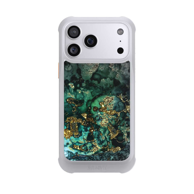iPhone 17 Pro Max NIVOmax Marbre Cyan Scintillant