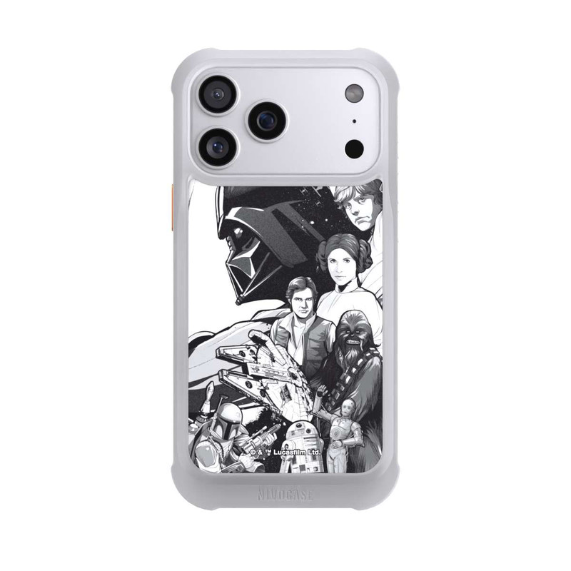 iPhone 17 Pro Max NIVOmax StarWars Charaktere - Schwarz-Weiß