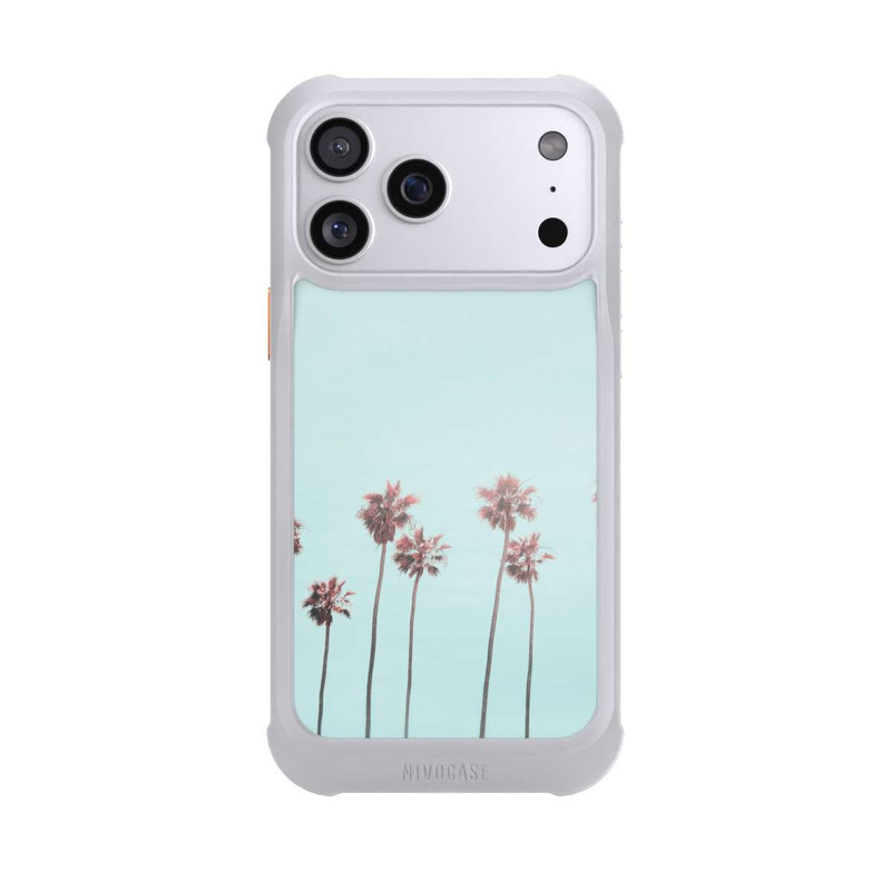 iPhone 17 Pro Max NIVOmax Hellrosa Strandpalme Paradies