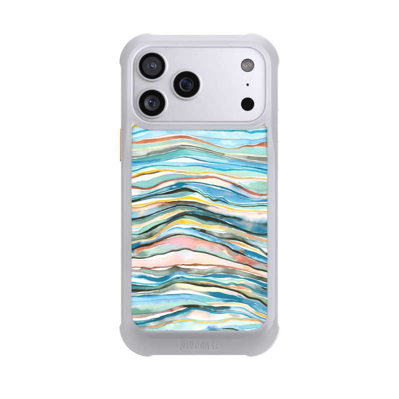 iPhone 17 Pro Max NIVOmax Achatschichten Aquarellblau