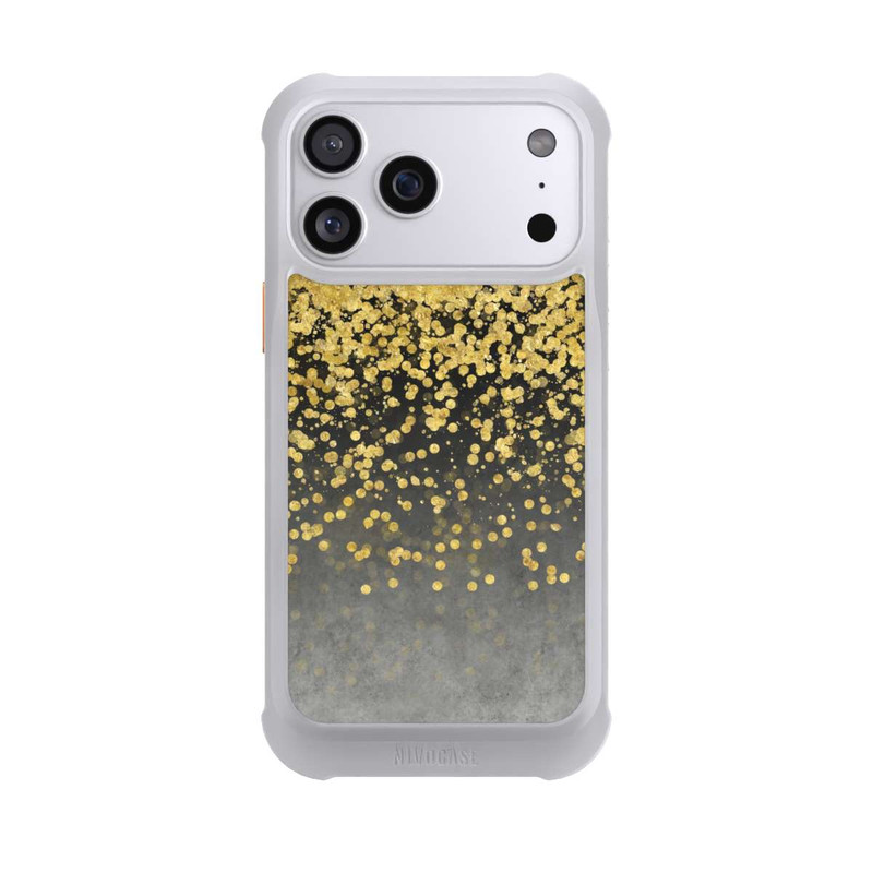 iPhone 17 Pro Max NIVOmax Pluie glamoureuse dorée