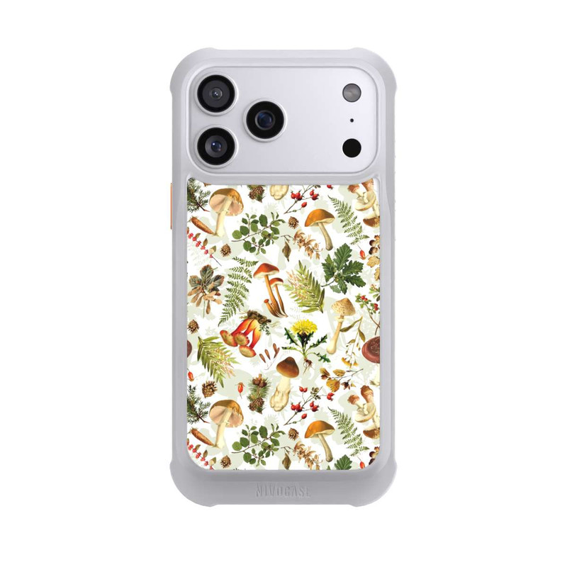 iPhone 17 Pro Max NIVOmax Pilzmuster Weiß