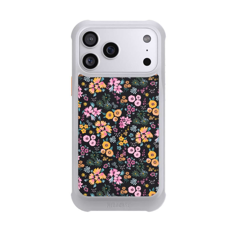 iPhone 17 Pro Max NIVOmax Kleine bunte Blumen Schwarz 2