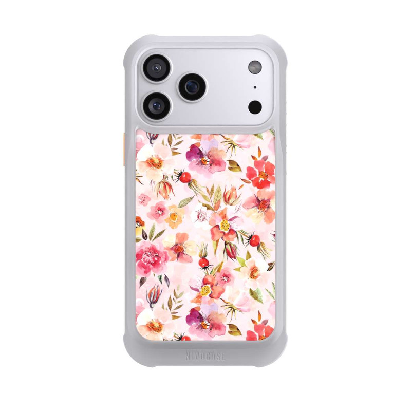 iPhone 17 Pro Max NIVOmax Hagebuttentapete Rosa Frühling
