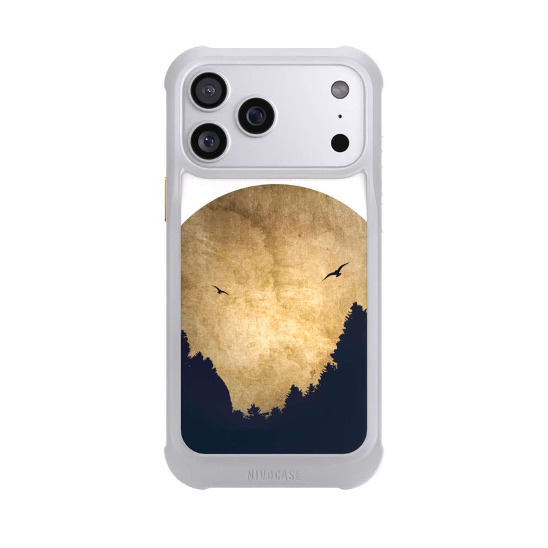 iPhone 17 Pro Max NIVOmax Zwei Vögel vor Mond