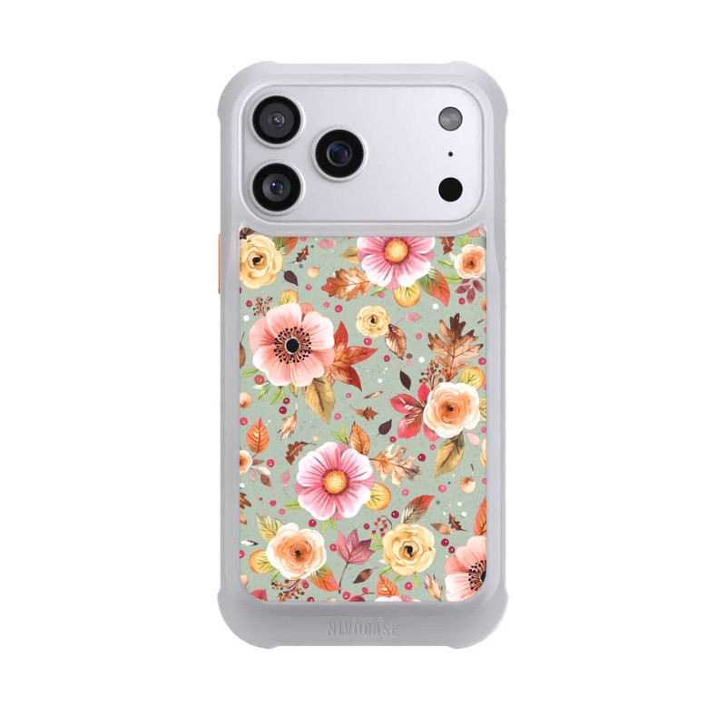 iPhone 17 Pro Max NIVOmax Autumn Flowers Soft Green