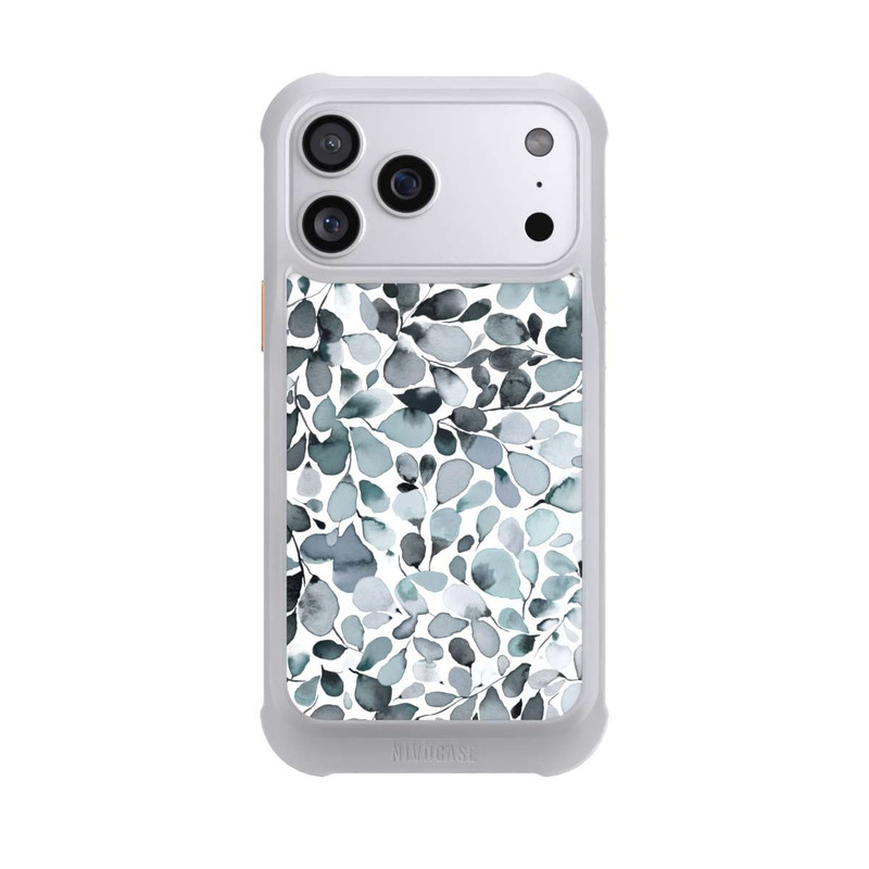iPhone 17 Pro Max NIVOmax Eukalyptus Aquarell Blätter Grau
