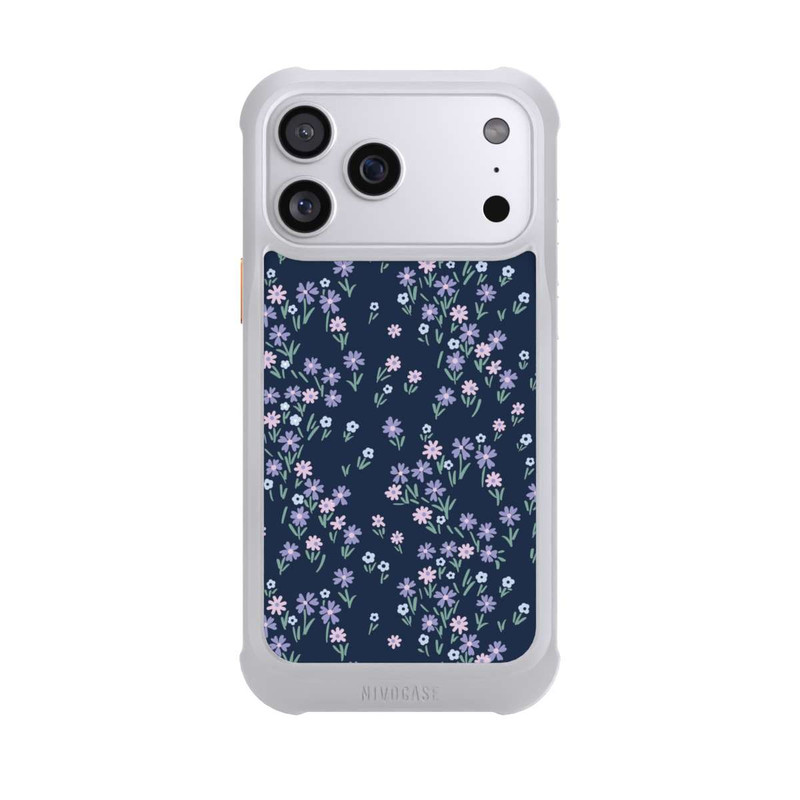 iPhone 17 Pro Max NIVOmax Dark Blue Floral Theme