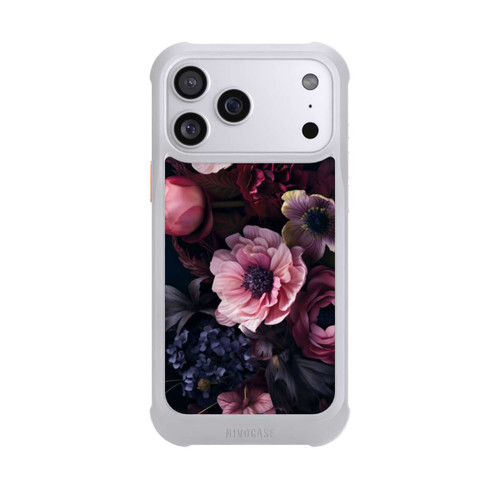 Apple iPhone 17 Pro Max NIVOmax Rosa Blumenbild mit Pfingstrosen auf dunklem Hintergrund Mit KI