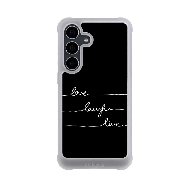 Galaxy S25 FE NIVOmax Love Laugh Live weiß/schwarz