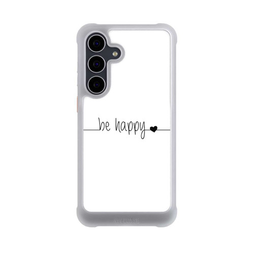 Samsung Galaxy S25 FE NIVOmax Be Happy Weisser Hintergrund
