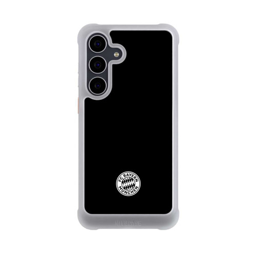 Samsung Galaxy S25 FE NIVOmax Klassisches FCB Logo Klein - Weiß auf Schwarz