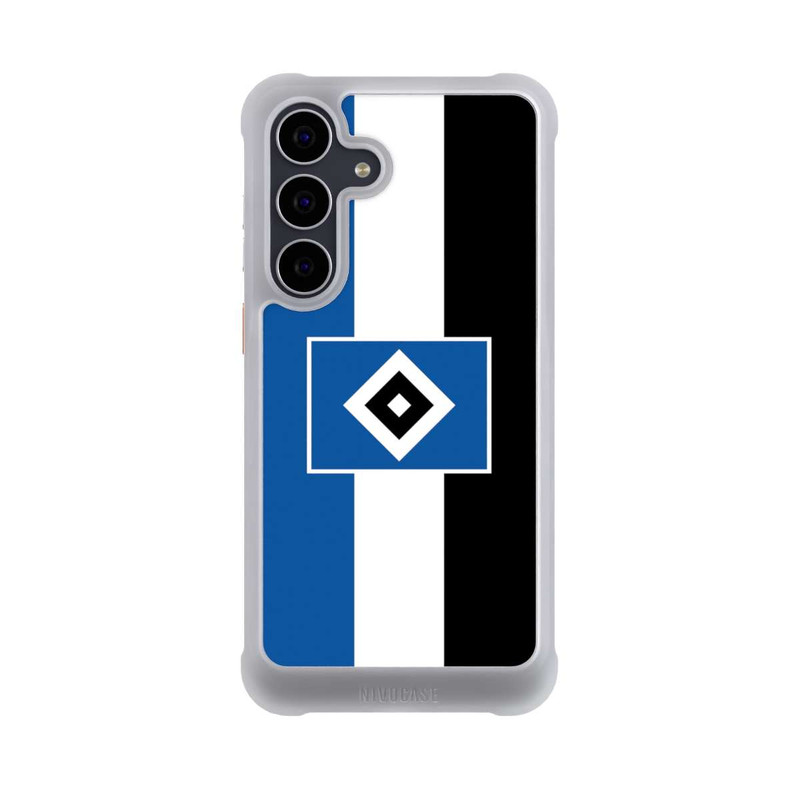 Galaxy S25 FE NIVOmax HSV Streifen - Blau-Weiß-Schwarz