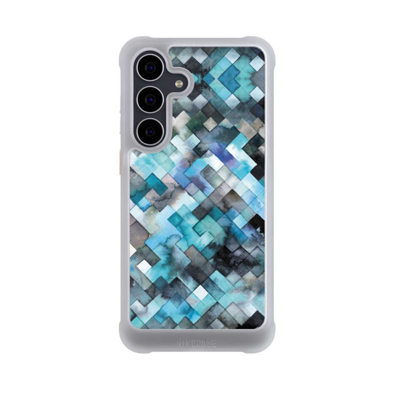 Galaxy S25 FE NIVOmax Moody Geometry Blue
