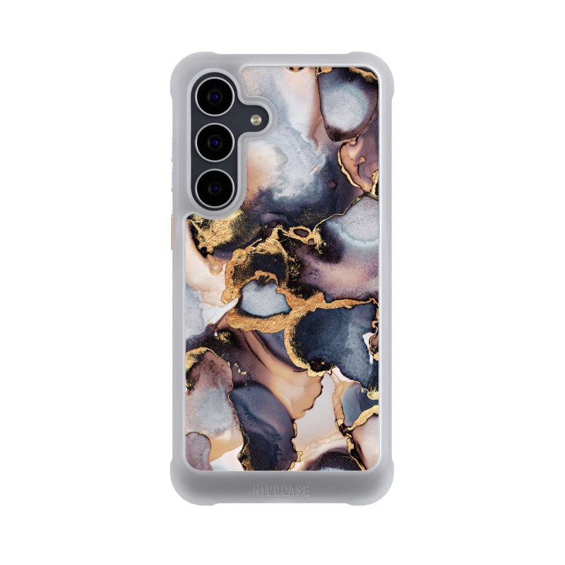 Galaxy S25 FE NIVOmax Dreamy Ink Grey Gold Print