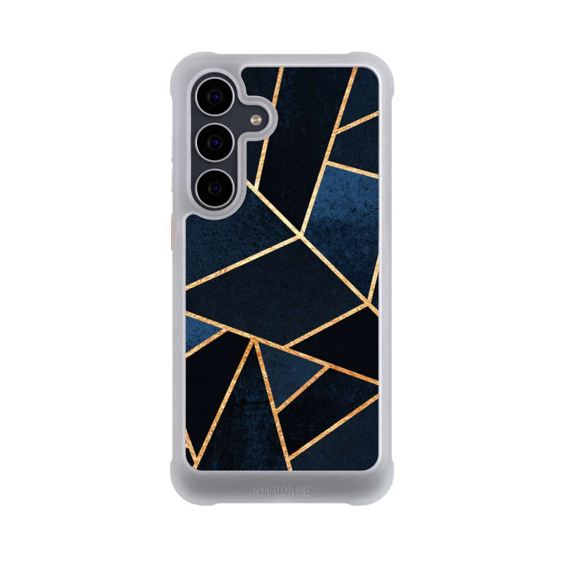 Galaxy S25 FE NIVOmax Navy Stone Gold Print