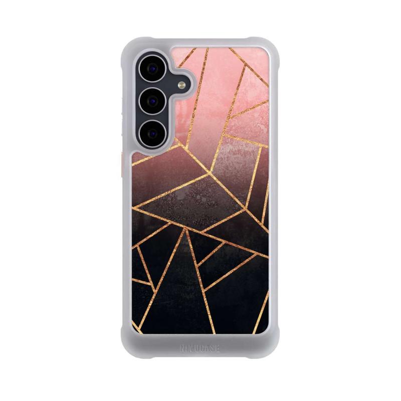 Galaxy S25 FE NIVOmax Pink And Black Stone Gold Print