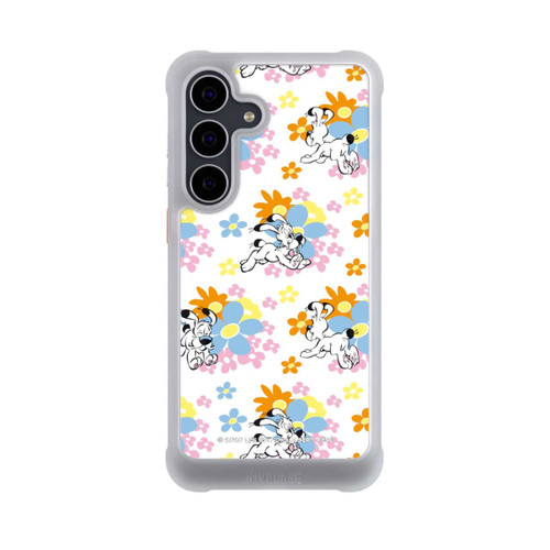 Samsung Galaxy S25 FE NIVOmax Idéfix sur fleurs colorées