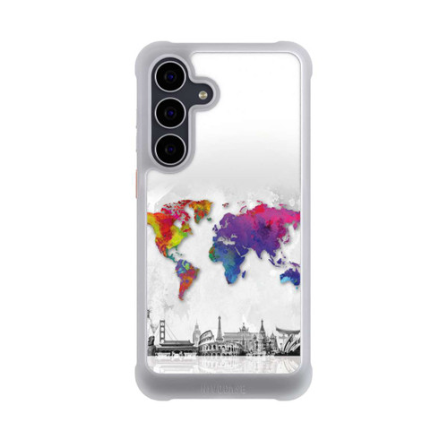 Samsung Galaxy S25 FE NIVOmax Weltkarte mit Skyline