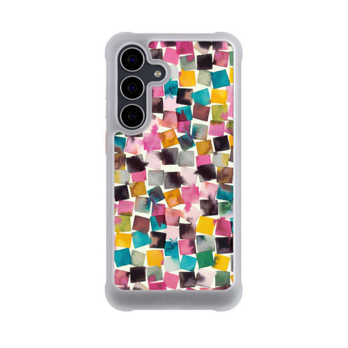 Samsung Galaxy S25 FE NIVOmax Watercolor Geometric Plaids Pink