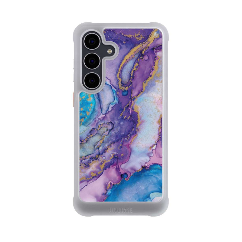 Galaxy S25 FE NIVOmax Purple und Blue Swirl Ink