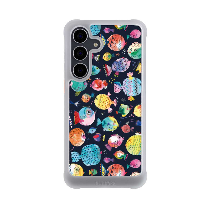 Galaxy S25 FE NIVOmax Strandkugelfische Kinder Marineblau