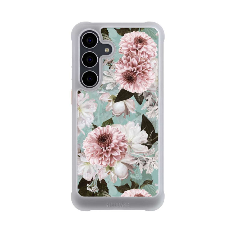 Galaxy S25 FE NIVOmax Blumentapete Barockblau