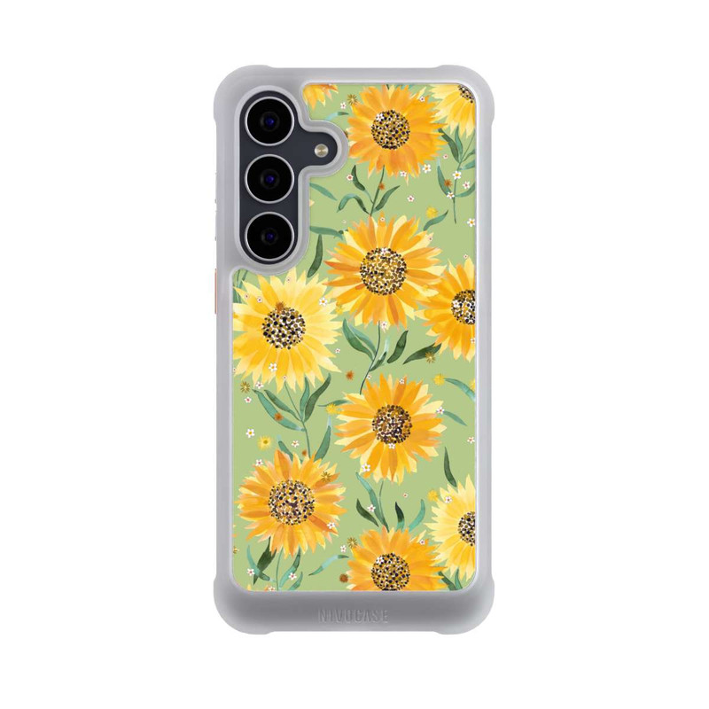 Galaxy S25 FE NIVOmax Sonnenblumen grün