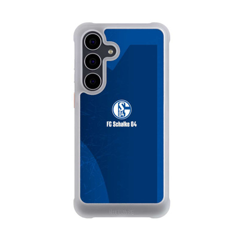 Samsung Galaxy S25 FE NIVOmax Schalke 04 Blauer Hintergrund Mit Logo