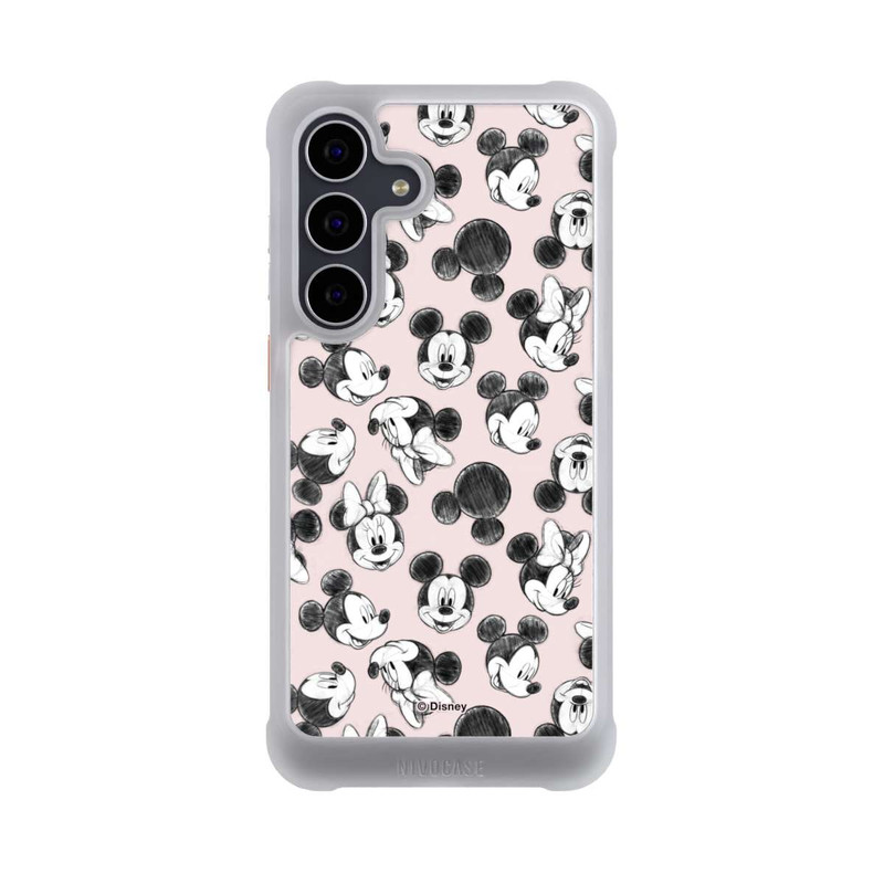 Galaxy S25 FE NIVOmax Minnie & Mickey aux multiples visages rose