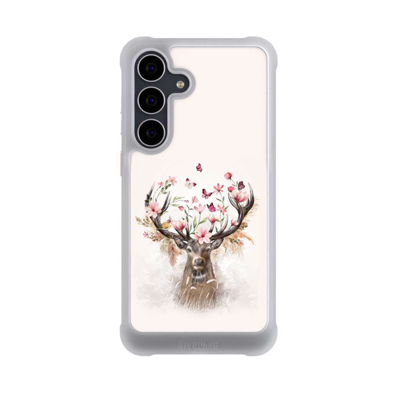 Galaxy S25 FE NIVOmax Hirsch Blumen Geweih