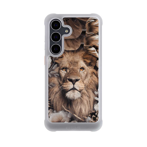Samsung Galaxy S25 FE NIVOmax Löwe Blumenrahmen Beige