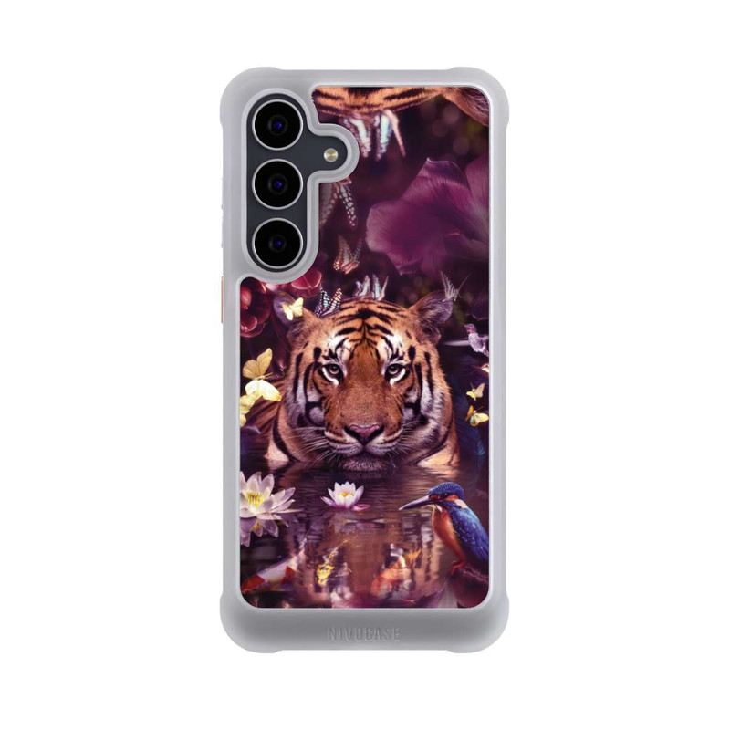 Galaxy S25 FE NIVOmax Tiger Blumenrahmen
