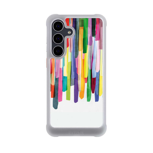 Samsung Galaxy S25 FE NIVOmax Bunte Streifen Weißer Hintergrund