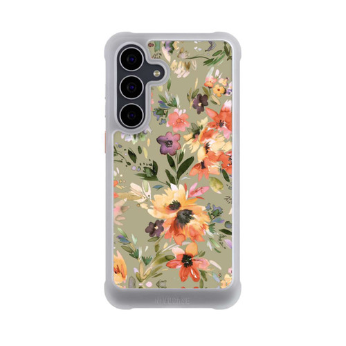 Samsung Galaxy S25 FE NIVOmax Malerische tropische Blumen Salbeigrün
