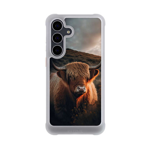 Samsung Galaxy S25 FE NIVOmax Vache Highland avec de grandes cornes avec IA