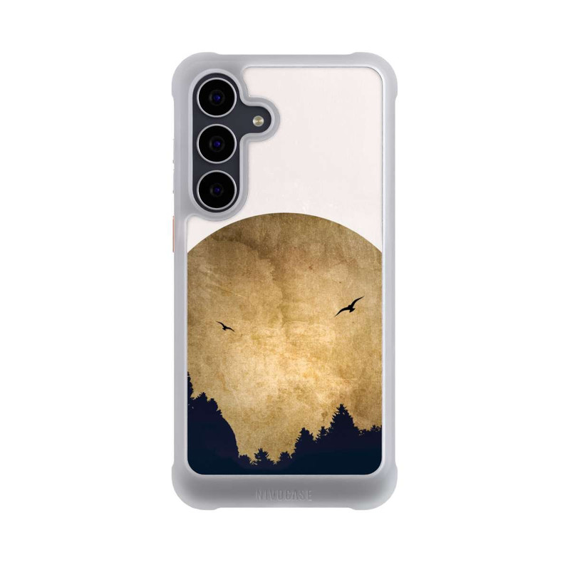 Galaxy S25 FE NIVOmax Zwei Vögel vor Mond