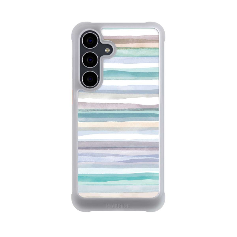 Galaxy S25 FE NIVOmax Pastellfarbene Streifen Blau