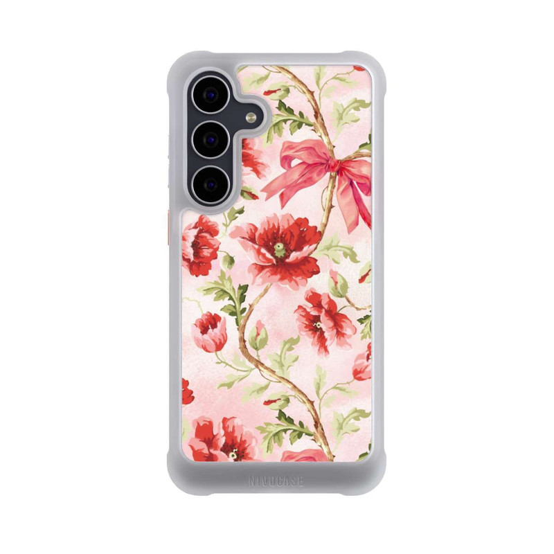 Galaxy S25 FE NIVOmax Poppies Pattern Pink