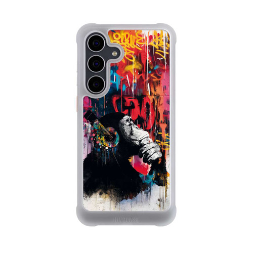 Samsung Galaxy S25 FE NIVOmax Affe Stereo Kopfhörer Graffiti Street Art Blau