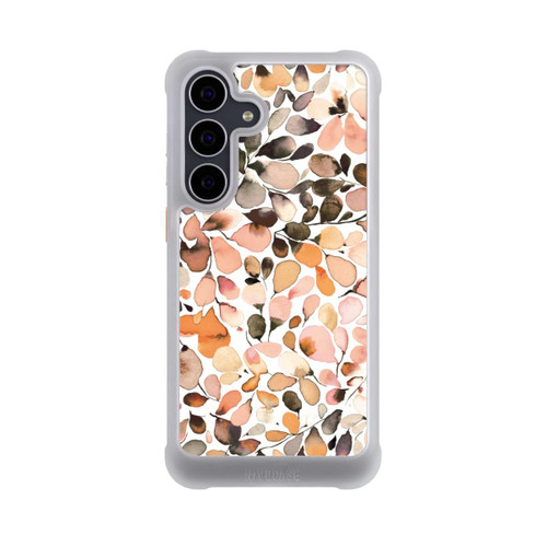 Samsung Galaxy S25 FE NIVOmax Eucalyptus Watercolor Leaves Dark Brown Autumn