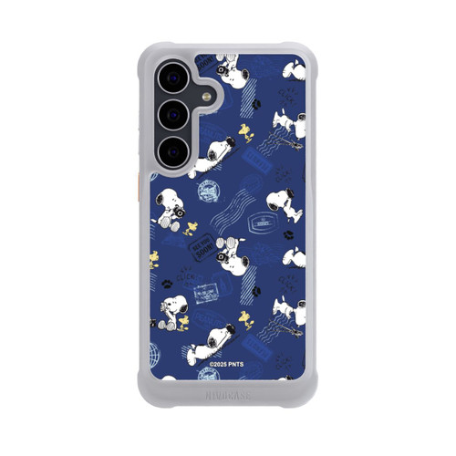 Samsung Galaxy S25 FE NIVOmax Peanuts Travel Stamps Pattern Blue