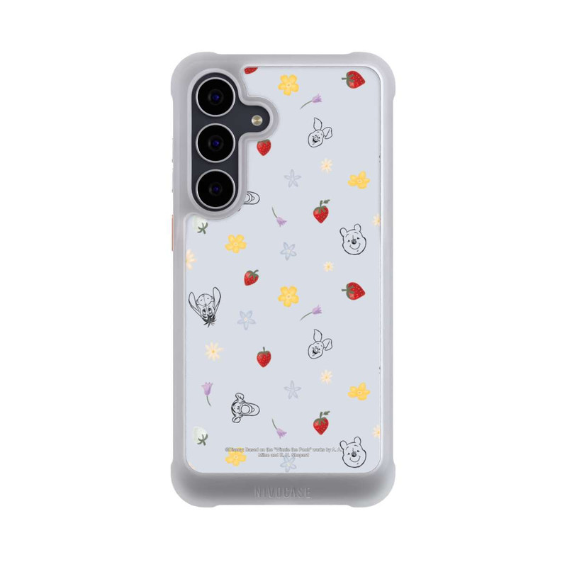 Galaxy S25 FE NIVOmax Winnie Puuh und Freunde Erdbeer Muster Blau