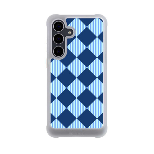 Samsung Galaxy S25 FE NIVOmax Rauten Muster Blau