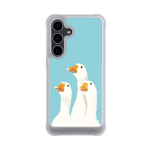 Samsung Galaxy S25 FE NIVOmax Drei Gänse Hellblau mit KI
