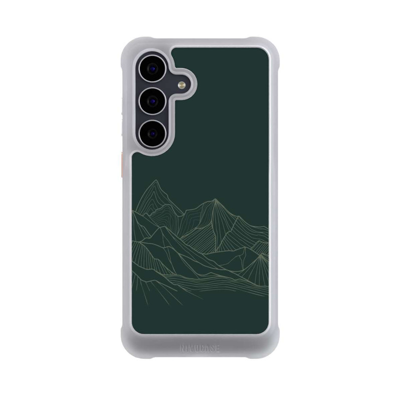 Galaxy S25 FE NIVOmax Berg Line Art Grün