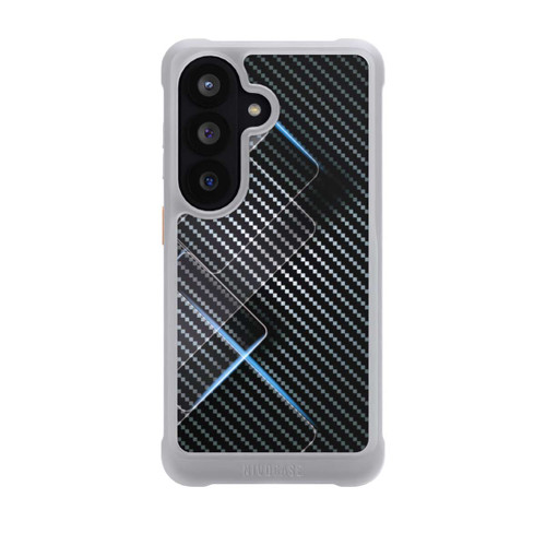Samsung Galaxy S26 NIVOmax Blaue Linien auf Karbon